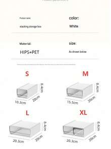 3/2pcs White Plastic Desktop Storage Box With Drawer, Waterproof And Dustproof, Portable Modular Design, Suitable For Storing Notebooks, Pens, Various Stationery, Cosmetics, Etc., Applicable For School Dorms, Offices And Home Desktop Organization, Pencils, Hair Accessories, Desktop Organizer Storage Box - White - View 15