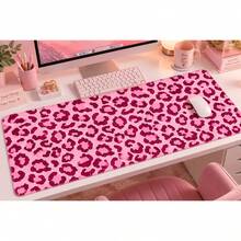 Pink Leopard Print Mouse Pad | Non-Slip Rubber Desk Mat, 2D Flat Printing; Durable And Stylish; Suitable For Gamers And Office Use; Perfect For Halloween And Christmas; Reusable - Mouse Pad - View 10