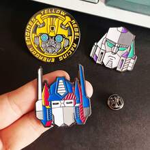 Hasbro Transformers Merchandise Bumblebee Brooch, Optimus Prime Cartoon Metal Badge, Student Backpack Charm, Birthday Gift - Multi-color - View 5