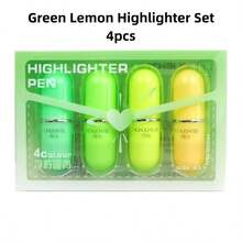 4pcs Mini Highlighters, Macaron Color Series, Compact & Portable, Aesthetic Highlighting Pens, Perfect For School, Office, Reading Notes, Journal Decoration And Marking Textbooks - Highlighter - View 13