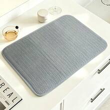 1pc Large Dish Drying Mat, Microfiber Dish Drainer Mat, Foldable, Super Absorbent, Quick Dry, Suitable For Kitchen Countertop, Tableware, Sink, Coffee Machine, Dish Rack, Pet Food Bowl, Dish Drying - Multicolor - View 18