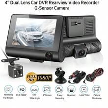 1080P Front And Rear Integrated Dash Cam, Vehicle Camera, Compatible With Infrared Night Vision, 24-Hour Parking Surveillance, G-Sensor, And Loop Recording. Suitable For Cars And Trucks, With 150mAh Built-In Battery. - A - View 3