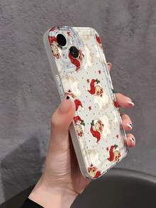 1pc Christmas Santa Claus Star Pattern Clear Phone Case,Compatible With IPhone 18 Pro Max 17 Pro Max 16 Pro Max 15 Pro Max 14 Pro Max & 11/12/13/14/15/16/17/18 Pro/Plus - Multicolor - View 3