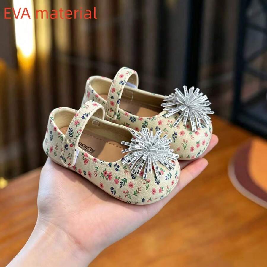 Caweiny Girls Princess Shoes, Cute All-Season Casual Wear, School Style, Soft Sole, Indoor And Outdoor