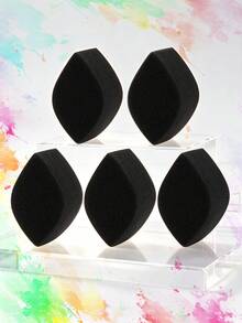 MAANGE 1/5/10/20pcs Dual-Use Makeup Sponges, Soft Skin-Friendly Powder Puffs, Easy-To-Apply Makeup Eggs, Daily Makeup Essential, Portable Travel Makeup Tool, Suitable For Liquid Cosmetics, Gift For Girls - Black - View 6