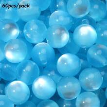 60pcs 10mm Multicolor Resin Imitation Cat Eyes Round Beads,DIY Handmade Jewelry Making Loose Beads Accessories - Beads - View 12