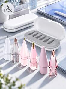 3/4/6pcs Replacement Tips For Apple Pencil Pro/2nd Gen/1st Gen/USB-C, Needle-Shaped Tips With Storage Box, Precise Control, Plastic/Metal Material, Compatible With IPad Pro Apple Pencil Set - Multicolor - View 11