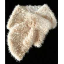 1pc Women's Winter Champagne Color Long Faux Fur Bridal Shawl Cape Coat - Champagne - View 4