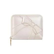 Y2 Japanese & Korean Sweet Style Bow Zipper Mini Wallet, Women's Cute PU Leather Multi-Slot Card Holder Coin Purse - Multicolor - View 13