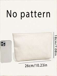 2D Nutcracker Pattern Corduroy Makeup Bag, Suitable For Christmas, Holiday, New Year; Ideal For Mom, Teacher, Friend; Travel/Outing Essential. - Multicolor - View 8