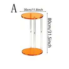1pc Acrylic C-Shaped Side Table, Space-Saving Modern Design With Multi-Layer Shelves For Coffee And Snacks, Living Room Bedroom Bedside Furniture - Multicolor - View 8