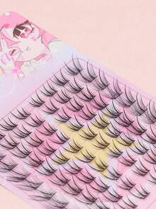 Individual Cluster False Eyelashes Spiky Wispy Lash Clusters Soft Lightweight DIY Eyelash Extensions Natural Daily Eye Makeup Reusable Segment Lashes For Beginner - C - View 6