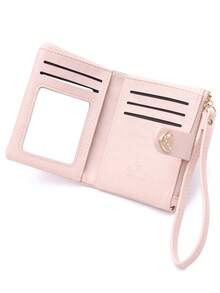 1pc New Heart Embroidery Short Wallet Korean Style PU Minimalist Versatile Multi-Card Slot Student Zipper Coin Purse Multifunctional ID Card Bank Card Storage Small Bag Daily Storage Bag Party Travel ID Holder Birthday Gift New Year Gift For Best Friend Classmate Friend Wallet - Multicolor - View 8