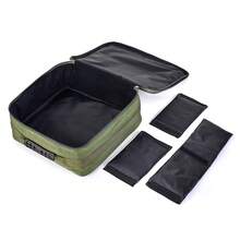 LEOFISHING Fishing Reel Storage Bag, 600D Oxford Cloth Handheld Fishing Tackle Bag, Large Capacity With Removable Dividers, Portable Fishing Gear Organizer Case For Fishing Accessories - Olive Green - View 7