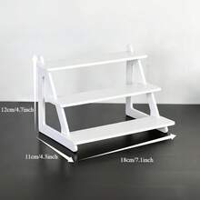 Three-Tier Stepped Display Rack, A Tiered Desktop Display Shelf And Step-Style Storage Organizer, Suitable For Showcasing Small Decorations, Collectibles, And Figurines. An Ideal Gift For Birthdays And Graduation Seasons. Designed Exclusively - Multicolor - View 2