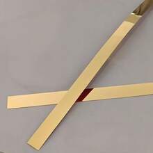 6pcs Long Silver Acrylic Mirror Wall Stickers, Self-Adhesive Mirror Edge Trim, Mirror Decorative Line, Flexible Mirror Strip, Suitable For Wall Frames And Home Art Decoration - Short Style - View 10