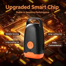 Handheld Ultrasonic Dog Deterrent, Rechargeable Type-C Pet Bark Control Device With LED Flashlight, Portable Animal Repeller For Walking Jogging Camping Yard Indoor Outdoor Use, One Touch Operation - Black - View 10