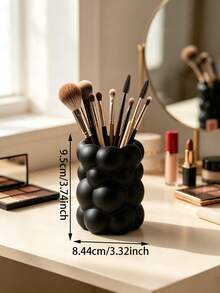 1pc Bubble Shaped Multifunctional Storage Rack, Matte Desktop Pen Holder, Decorative Vase, Makeup Brush Organizer, Suitable For Home Office Vanity Decor - Multi-color - View 3