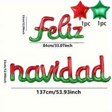 2/4pcs Spanish Christmas Banner Foil Balloons, Suitable For Christmas Decoration, Christmas Party Setup, Christmas Celebration, Indoor Atmosphere Decor - Spanish Christmas Banner - View 12