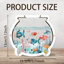 1pc Transparent Shell Marine Creature Storage Box - Asymmetrical Shaped Artificial Desktop Ornament, Suitable For Room, Office - Decorative Container, Can Store Small Accessories, Gifts (Cute Marine Decor) - View 6