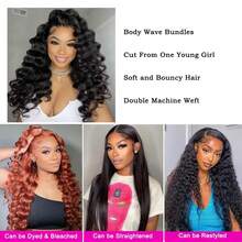 VALLBEST Loose Wave Bundles With 4X4 Lace Closure Human Hair 16 18 20+14 Inch Free Part Loose Deep Wave Bundles With Closure 12A 100% Unprocessed Brazilian Virgin Hair Extensions For - Natural Black - View 5