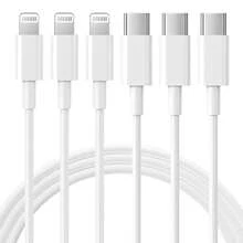 1-5pcs 3.3FT USB C To Lightning Cable, Fast Charging For Apple 14/13/12/12 Pro Max/11/Xs Max/XR/X Series, Pro/Air/Mini - White - View 10