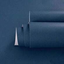 1 Rolo de Papel de Parede Autocolante Azul-Marinho Mate, Papel de ...