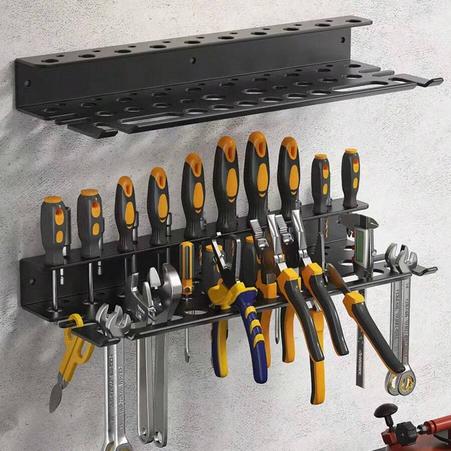 Wall Mounted Tool Storage Rack, Garage Hand Tool Organizer, Hanging Holder For Screwdrivers, Wrenches, Pliers, Hammers - Wall-mounted Tool Organizer - View 1