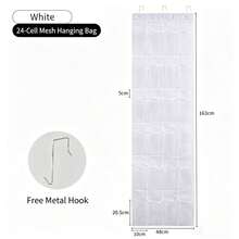 Over-The-Door Hanging Storage Bag With Metal Hooks, 28 Deep Mesh Pockets Closet Door Organizer, Multi-Functional Hanging Shoe Rack, Suitable For Shoes, Socks, Bras, Underwear And Small Household Items - Multicolor - View 11