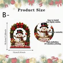 2D Flat Wooden Santa Claus & Snowman Figurines, Christmas Theme Desktop Atmosphere Decor, Merry Christmas Party Decoration, Suitable For Bedroom, Study, Living Room And Party Tabletop - A - View 6