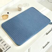 1pc Large Dish Drying Mat, Microfiber Dish Drainer Mat, Foldable, Super Absorbent, Quick Dry, Suitable For Kitchen Countertop, Tableware, Sink, Coffee Machine, Dish Rack, Pet Food Bowl, Dish Drying - Multicolor - View 13