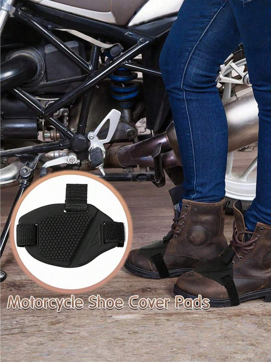 2Pcs Motorcycle Gear Shift Rubber Pads Gear Shift Rubber Sleeve Shoe Protection Rubber Sleeve Gear Shift Lever Foot Pad Anti-Slip Shoe Protection Cover Motorcycle Gear Shift Lever Protection Wear-Resistant Gear Shift Lever Accessories Prevent Shoe Scuffing While Riding - Multicolor - View 1