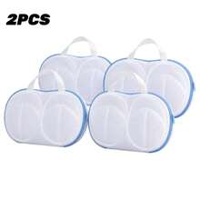 2/1pcs Sturdy Underwear Laundry Bag - With Zipper Closure And Frame - Fashionable And Durable Mesh Bag, Suitable For Underwear, Bras, Panties, Socks, Shoes, Hats And Gloves, Premium Laundry Storage Organizer, Used For Home Laundry Protection, Anti-Deformation Design, Essential For Delicate Clothing Care, Perfect For Home And Travel Use - Multicolor - View 11