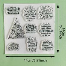 Christmas Quote Text Clear Silicone Stamp, Vintage Script Reusable Transparent Seal For Holiday Scrapbooking Card Making Handmade Projects - SD-4 - View 20