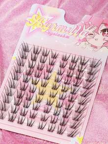 Individual Cluster False Eyelashes Spiky Wispy Lash Clusters Soft Lightweight DIY Eyelash Extensions Natural Daily Eye Makeup Reusable Segment Lashes For Beginner - C - View 5