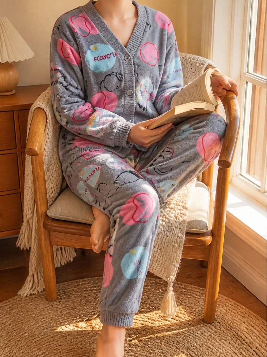 Women Pajama Sets - Grey - View 1