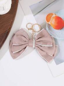 1pc/2pcs Korean Style Elegant Fabric Bow Keychain, Matte Satin Texture, Versatile Bag Charm Accessory, Gift - Multicolor - View 8