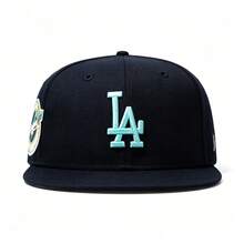 New Era 9FIFTY Flat Brim Baseball Cap Unisex Adjustable Hip-Hop Hat 54220 - Black - View 1