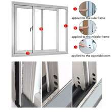 Strip Segel Sikat 3/5/10m untuk Pintu Geser dan Jendela, Strip Segel Sikat Perekat Mandiri, Tahan Angin dan Debu, Daya Rekat Lebih Kuat, Cocok untuk Pintu, Jendela, Pintu Lemari, Lebar 0,35 Inci x Tebal 0,2 Inci - abu-abu - View 2