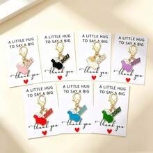 7pcs Colorful 2027 Sheep Keychain Pendant, Includes Hugging Thank You Card, Perfect As New Year Gift For Friends, Family, Decoration, Christmas, Anniversary, Party Favor - Multicolor - View 7