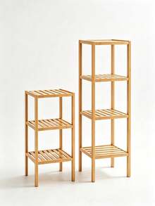 Bamboo Storage Rack, 4-Tier/3-Tier Freestanding Shelving Unit, Multifunctional Plant Stand Display Organizer,Bathroom Shelf, For Bathroom Living Room Kitchen Hallway, Easy To InStall,Space Saving Home Storage Shelf, 3 Sizes Optional - View 8