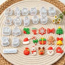 16pcs Christmas Assorted Shape Clay Cutters, Holiday Embossing Molds, DIY Handmade Earring Pendant Jewelry Craft Supplies - 16 Pieces - View 3