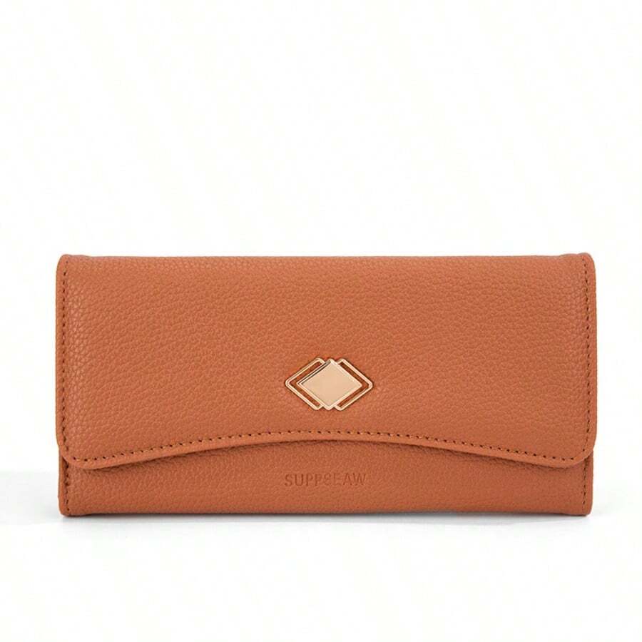 Women's Phone Wallet Clutch Bag With Detachable Shoulder Strap, Simple Long Wallet