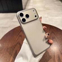Ốp lưng điện thoại màu trơn tối giản mờ trong suốt khoét camera lớn, chống rơi bao trọn mềm TPU, vỏ điện thoại mờ đơn giản tương thích với iPhone 17/18 Pro Max - nhiều màu - Xem 3
