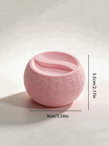 Ins Style Embossed Water Ripple Jewelry Storage Jar With Lid, Dust-Proof, Easy To Store Earrings And Bracelets, Minimalist Spherical Design, Gentle Multi-Color, Highly Attractive Desktop Decor, Perfect For Bedroom Vanity To Create Atmosphere - Multicolor - View 11