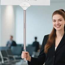 Telescopic Handheld Sign Holder Rod Stainless Steel Adjustable Portable Sign Stand For Class Events Exhibitions Welcome Signs - Single Attribute - View 4