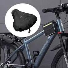 1pc Universal Waterproof Dustproof Rainproof Bicycle Seat Cover With Drawstring For Outdoor Mountain Bike Road Bike - Multicolor - View 2