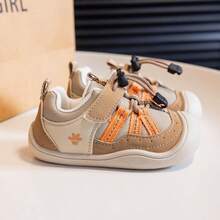 Baby Head-Wrap Walking Shoes, Spring/Autumn New Style, Children's Boys & Girls Soft Sole Anti-Slip Hook & Loop Breathable Sports Shoes - Khaki - View 6