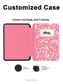 GIIPPA 1件客製化姓名 Kindle 電子閱讀器保護殼，具備自動喚醒/睡眠功能，輕量便攜，相容於 Clara BW/Libra Colour/Clara Colour/Clara 2E、Paperwhite 10代/11代/12代、Kindle(Colorsoft)/10代/11代/12代及其他熱門機型，Kindle 配件/Kindle 保護殼，開學禮物、畢業禮物、情人節禮物、生日禮物、新年禮物、聖誕禮物 - 彩色 - 查看 2