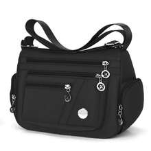 Draped Bag With Multiple Zippers, Large Capacity, Adjustable And Widened Shoulder Strap, Lightweight And Water-Resistant, Women's Shoulder Bag - Multicolor - View 13